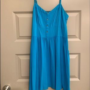 OCEAN BLUE Fit and Flare Dress Medium